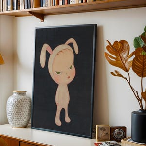 Yoshitomo Nara poster Harmless kitty Yoshitomo yoshimoto Nara Print phone case Cosmic Girl Guitar Girl Yayoi Kusama Print wabi sabi Japandi