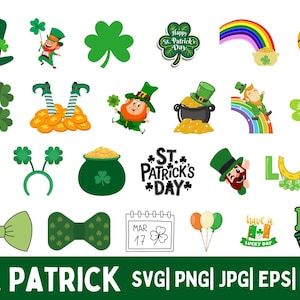 St. Patrick's Day svg bundle, Happy Go Lucky Svg, St Patricks Day Svg, Lucky Rainbow Svg, Lucky Shirt Svg,Clover Svg, Irish Svg,Shamrock Svg