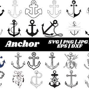 Anker SVG-Bundle, Anker PNG-Bundle, Anker Clipart, Anker SVG-Schnittdateien Cricut, Anker-Seil-Svg, Rad-Svg, Boot-Anker-Svg, Boot svg