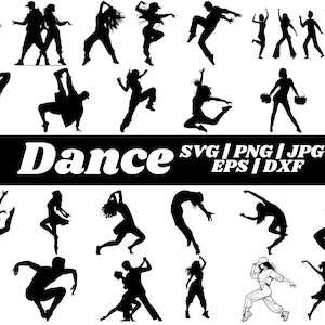 Dance Svg, Dance Silhouette, Dance Svg Bundle, Dance Cut File, Dancers Svg, Dance Clipart, Dancer Silhouettes svg, Instant Download