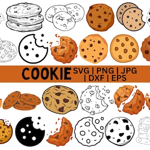Chocolate Chip Cookie SVG: Commercial Use Cut Files (Digital Download
