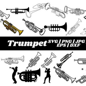 Trumpet Bundle Svg - Trumpet Png Bundle - Trumpet Svg Bundle - Music Svg - Trumpet PNG Bundle for Crafts - Trombone Svg - Digital Download