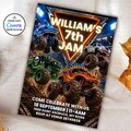 Monster Truck Birthday Invitation Editable Template, Monster Jam Invite, Truck Party Invite, Boy Birthday Invitation Digital Download B128 product logo