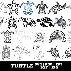 TURTLE SVG, Sea Turtle Svg, Sea Turtles DESIGNS Clipart, Turtle Svg files for Cricut, tortoise svg, Turtle png, turtle silhouette cricut