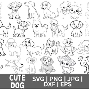 Dog SVG Bundle, Dog PNG Bundle, Dog Clipart, Dog SVG Cut Files for Cricut, Cute Dog Svg, Paw Prints svg, Pet Svg, Dog House svg, Dog Bone