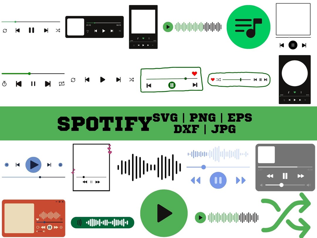 Spotify Control Buttons Spotify Svg, Music Player Png, Audio Control Buttons Svg, Acrilic Song ...