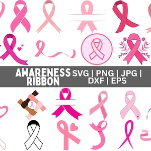 Awareness Ribbon Svg, Ribbon Vector, Cancer Awareness Ribbon Png, Pink Cancer Ribbon Svg, Breast Cancer Svg, Awareness Ribbon Svg Bundle