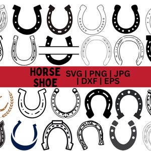Horse Shoe SVG Bundle, Horse Shoe PNG Bundle, Horse Shoe Clipart, Horse Shoe SVG Cut Files for Cricut, Horse Shoe Silhouette, Horseshoe Svg