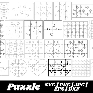 Puzzle Svg Bundle,Jigsaw Puzzle Templates Bundle,Laser cut Jigsaw Puzzle Bundle,Puzzle Cutting Files,Glowforge Puzzle files SVG,Digital file