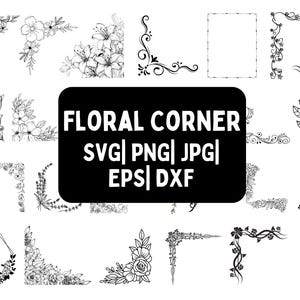 Corner svg Bundle | Corner svg | Floral corner svg files | Decorative Page Corner SVG | Corner Pattern Border Frames Svg |Instant Download