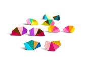 Regenbogen Ohrstecker, geometrische Ohrringe, Neon Dreieck Ohrringe, bunte Ohrstecker