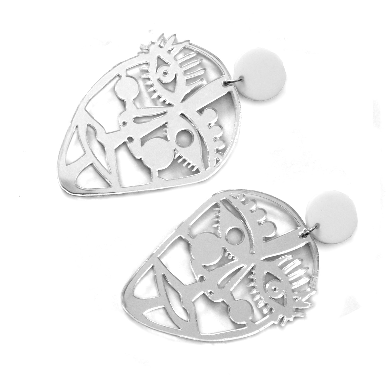 Laser Cut Earring Statement Earring Abstract Earring Abstract Etsy