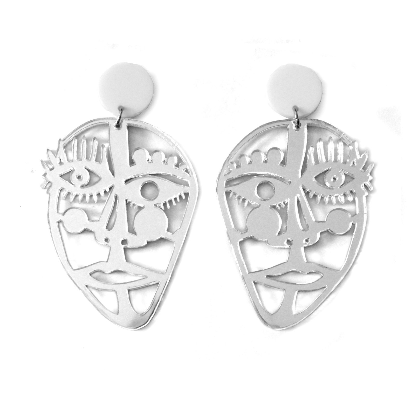 Laser Cut Earring Statement Earring Abstract Earring Abstract Etsy