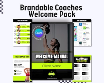 Fitness Coach Welcome Pack Template: Editable Canva Onboarding Guide