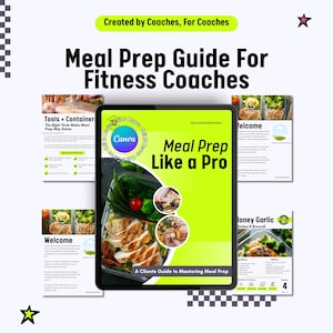 Meal Prep Guide | Canva Template for Coaches | Printable PDF Download | High Protein Recipes | Lead Magnet I Online Coaches, PT