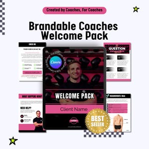 Pack de bienvenue pour coach sportif : modifiable dans Canva (paquet de bienvenue pour entraîneurs personnels et coachs en ligne/guide d'intégration)
