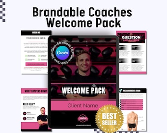 Welkomstpakket fitnesscoach: bewerkbare canvassjabloon