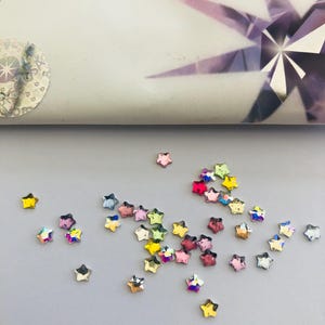 10pcs Tooth Gem Preciosa® Mix Colour  Star 4mm Non Hotfix Designs foiled Gluefix Rhinestones Flatback  Craft