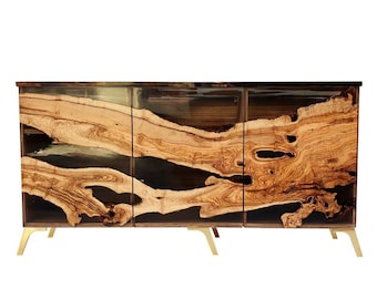 Epoxi-credenza i olivträ