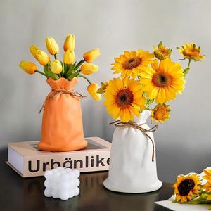 小さなポーチ型の陶器の花瓶、寝室の装飾用の美しい花瓶、モダンな装飾用のテーブルセンターピース、フラワーポット、ホームデコレーションギフト