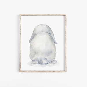 水彩画 ミニ ロップ バニー ウサギ 絵画 ジクレー 複製 大型ポスター フレームなし