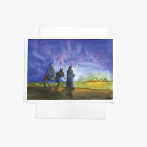 Bethlehem Christmas Cards Watercolor Painting Set of 10