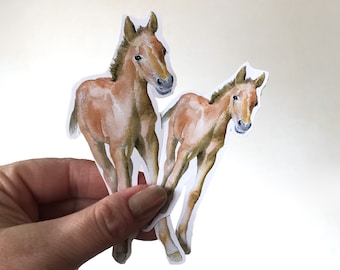 Horse Watercolor Vinyl Sticker - For Water Bottles and Laptops