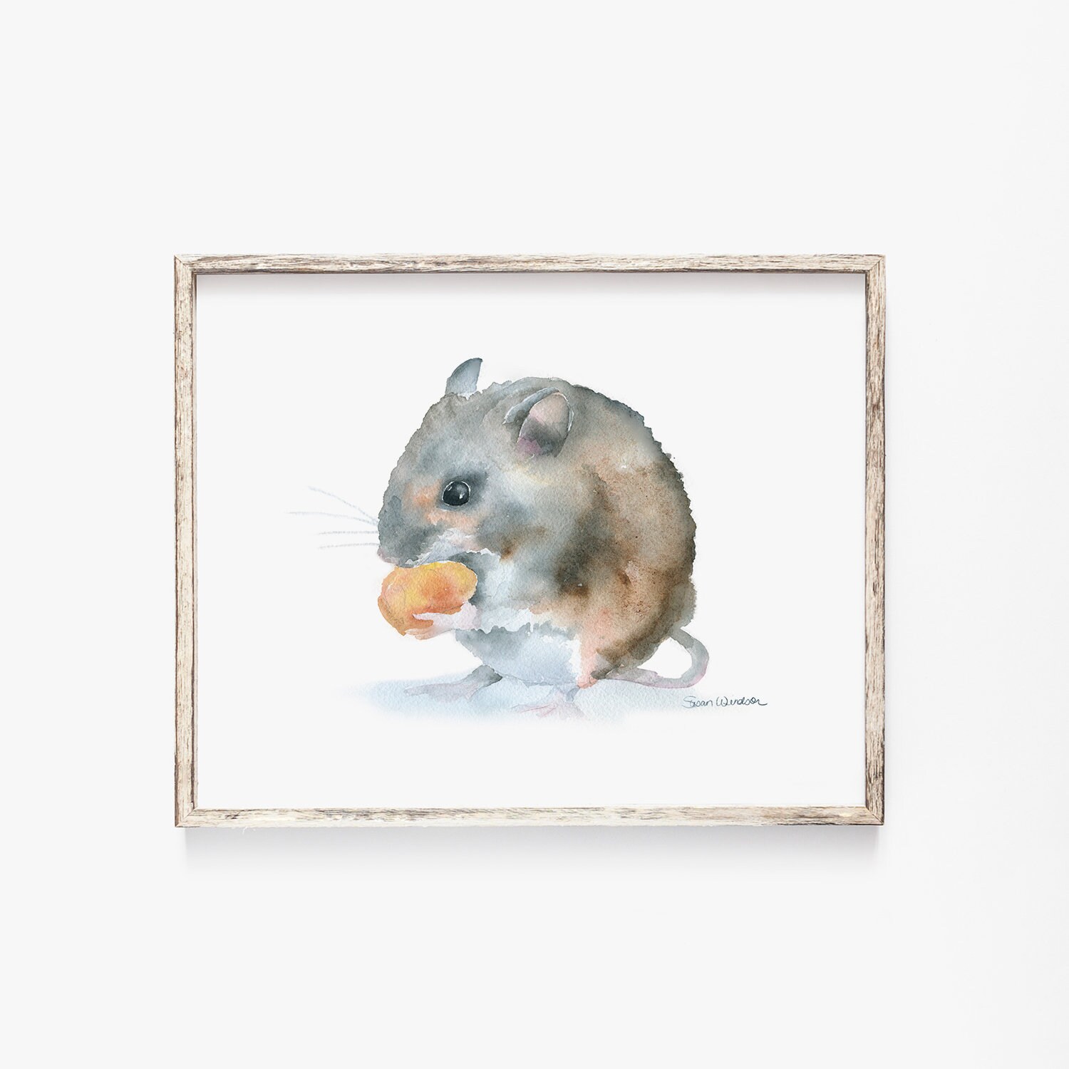 Field Mouse Watercolor Painting - Nursery Art Print - Woodland Animal Giclee Print Unframed