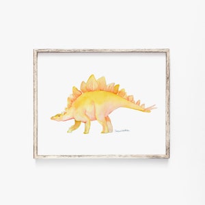 Stegosaurus Watercolor Giclee Print - 7x5 in UNFRAMED