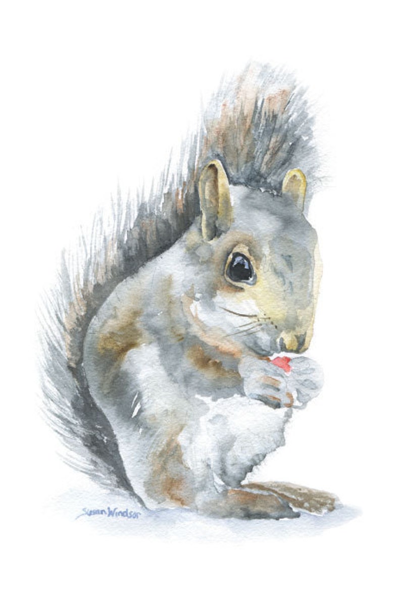 Woodland Watercolor Animal Art Prints Nursery Childrens Room | Etsy