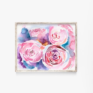 Peonies Watercolor Painting - Giclee Print - Floral Painting - Flower Art - Peonies Print UNFRAMED