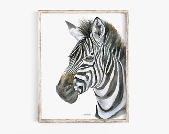 Zebra Queen 8x10 Hand Painted Print - Etsy