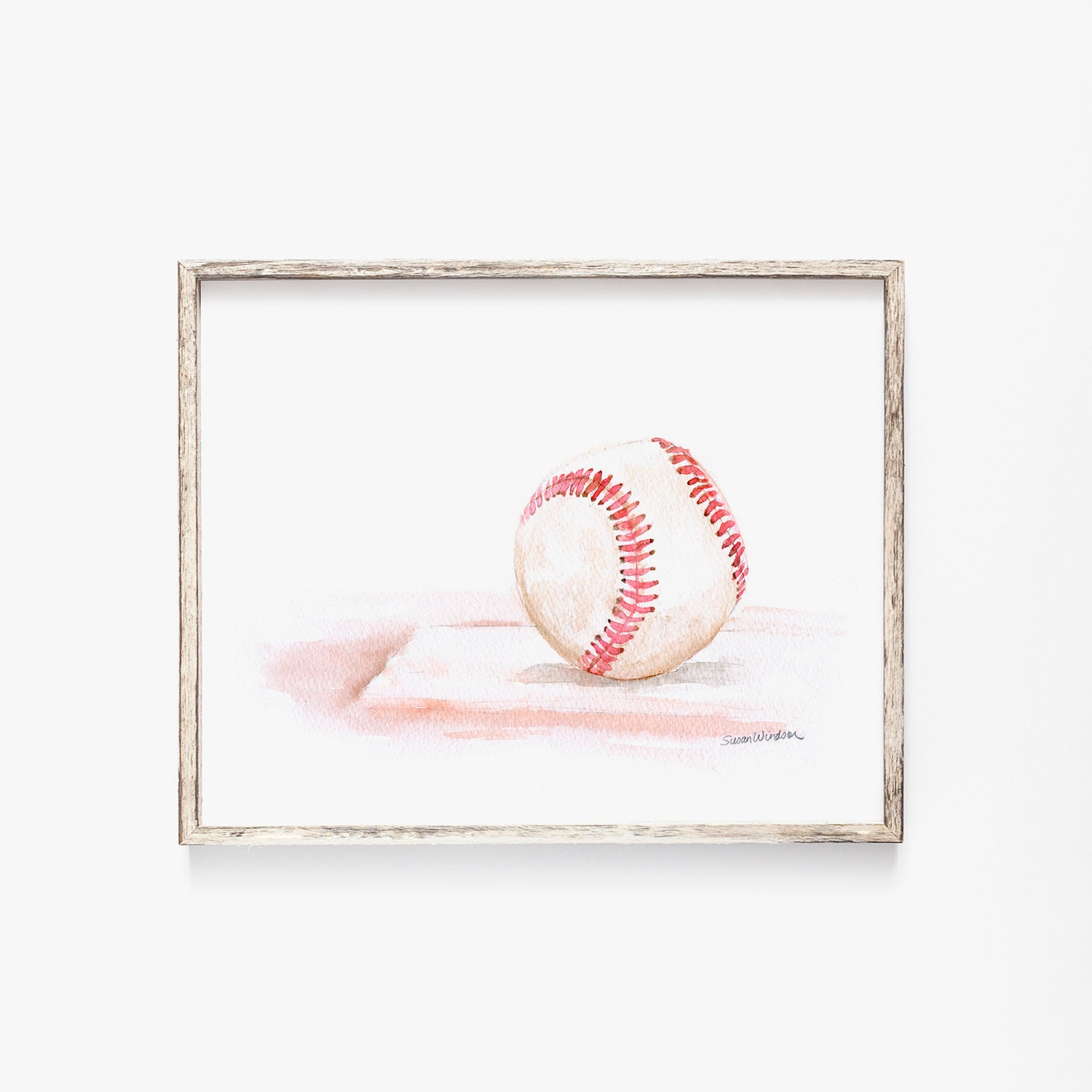 Baseball Watercolor Painting Fine Art Print Large Poster | Etsy