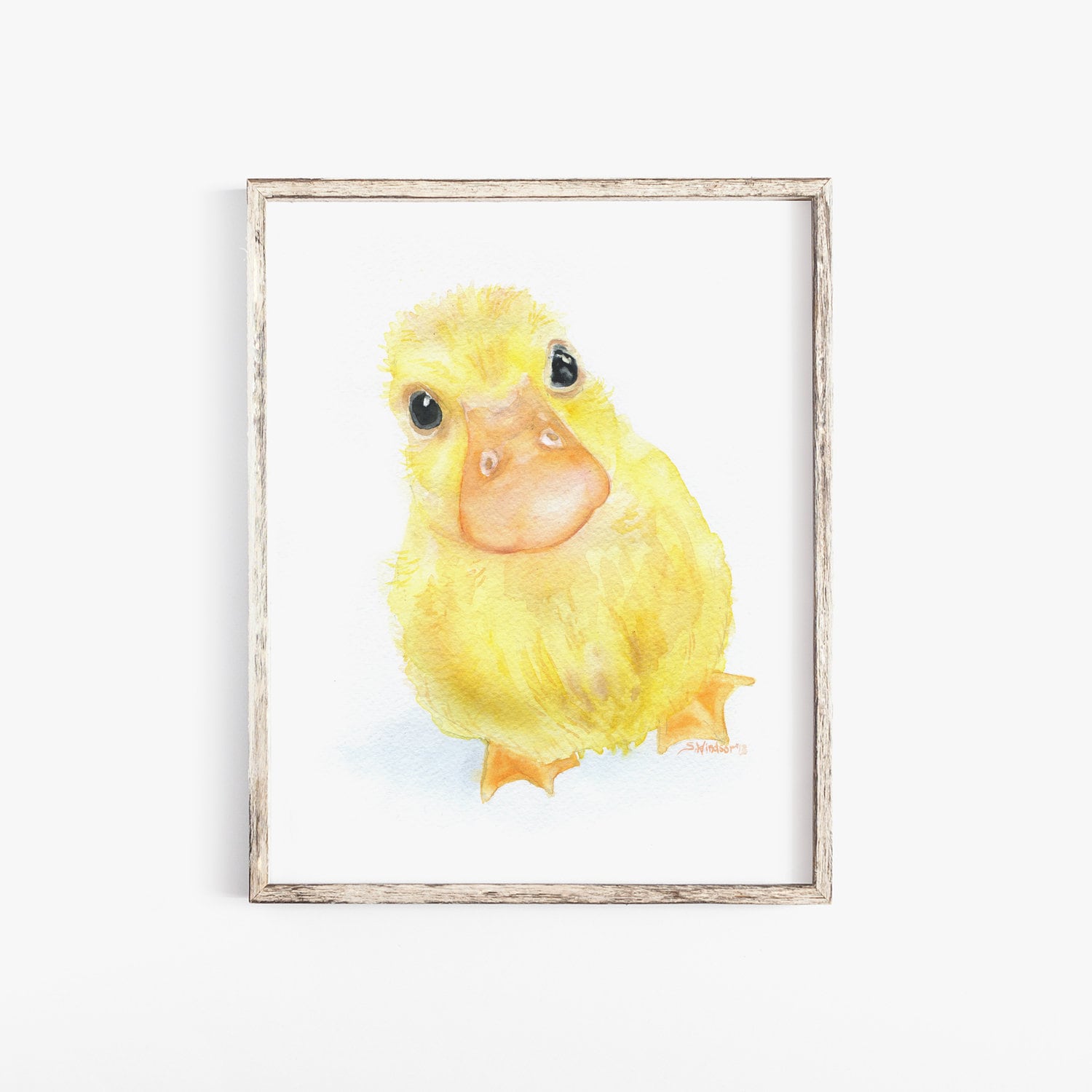 Duckling Watercolor Painting Fine Art Print Giclee Print UNFRAMED