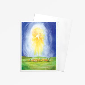 Christmas Cards Star Over Bethlehem Set of 10 Watercolor Christmas image 1