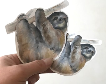 Sloth Watercolor Vinyl Sticker - For Water Bottles Laptops