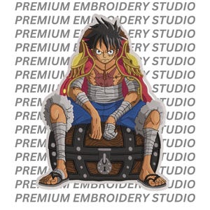 Luffy Monkey Anime Embroidery Design, One Piece Pirate Machine Embroidery Pattern, Anime Character Digital Download PES DST EXP