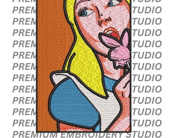 Alice in Wonderland Iron On Patch, Pop Art Embroidery Applique