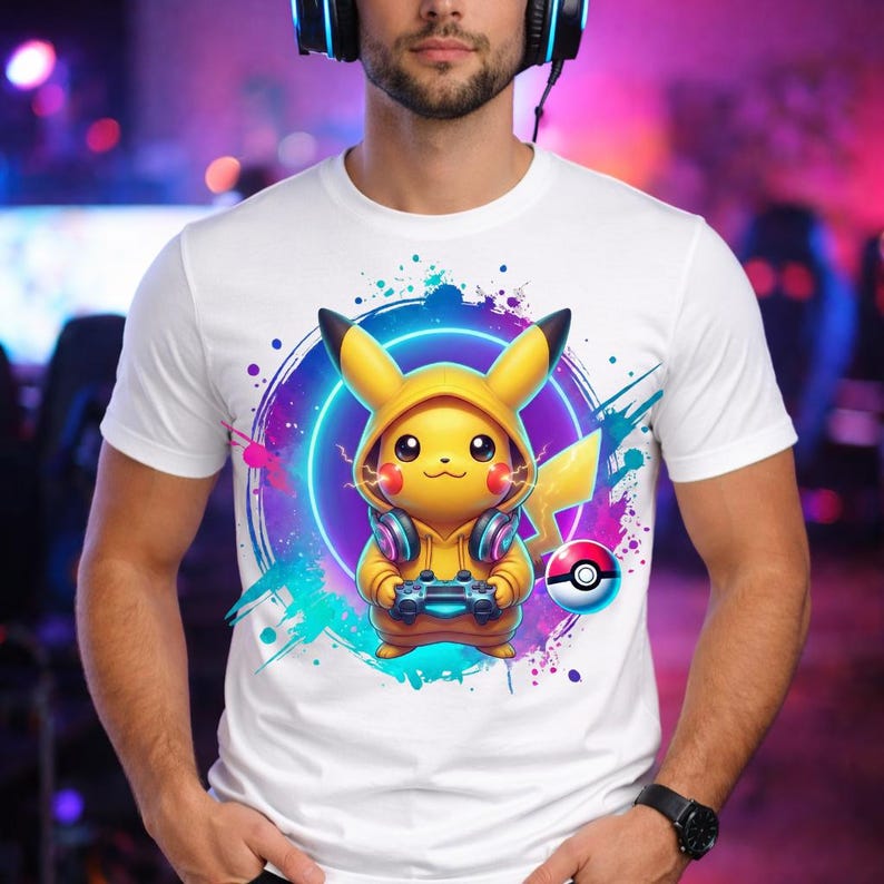 Pikachu Gamer Watercolor Splash, Clipart Images, Graphics and Artwork ...