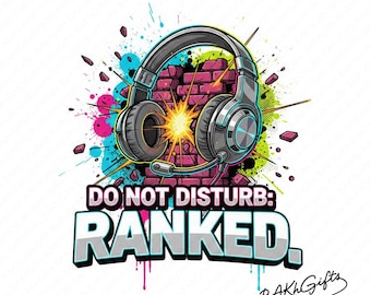 Non disturbare: design per maglietta PNG classificato, download digitale png SOLO DIGITALE istantaneo, design alla moda, design per maglietta PNG da giocatore