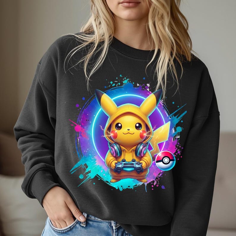 Pikachu Gamer Watercolor Splash, Clipart Images, Graphics and Artwork ...