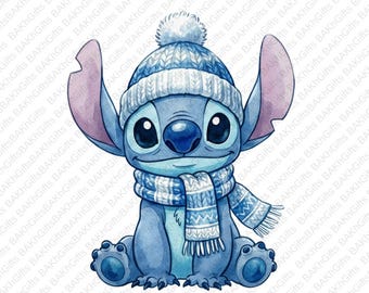 Stitch PNG Clipart, Lilo and Stitch, High quality 300 dpi Sublimation Design, Wall art print, shirt design, Digital Instant Download
