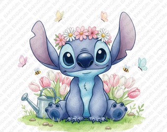 Stitch PNG Clipart, Lilo and Stitch, High quality 300 dpi Sublimation Design, Wall art print, shirt design, Digital Instant Download