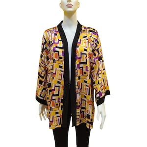 Bohemian kimono, summer, colorful satin kimono, kimono cardigan, kimono jacket, beach dress, short kimono, gift, kimono, robe, boho fashion