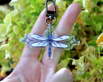 dragonfly keychain ⟡ bag charm, key accessory, gift for insect lovers