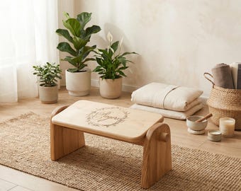 Wooden Meditation Chair, Floor Seat for Yoga & Zen Practice, Mindfulness Gift