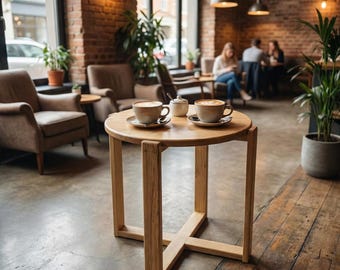 Rustic Wood Coffee Table, Minimalist Walnut Bedside Table, Modern Hardwood Furniture Set
