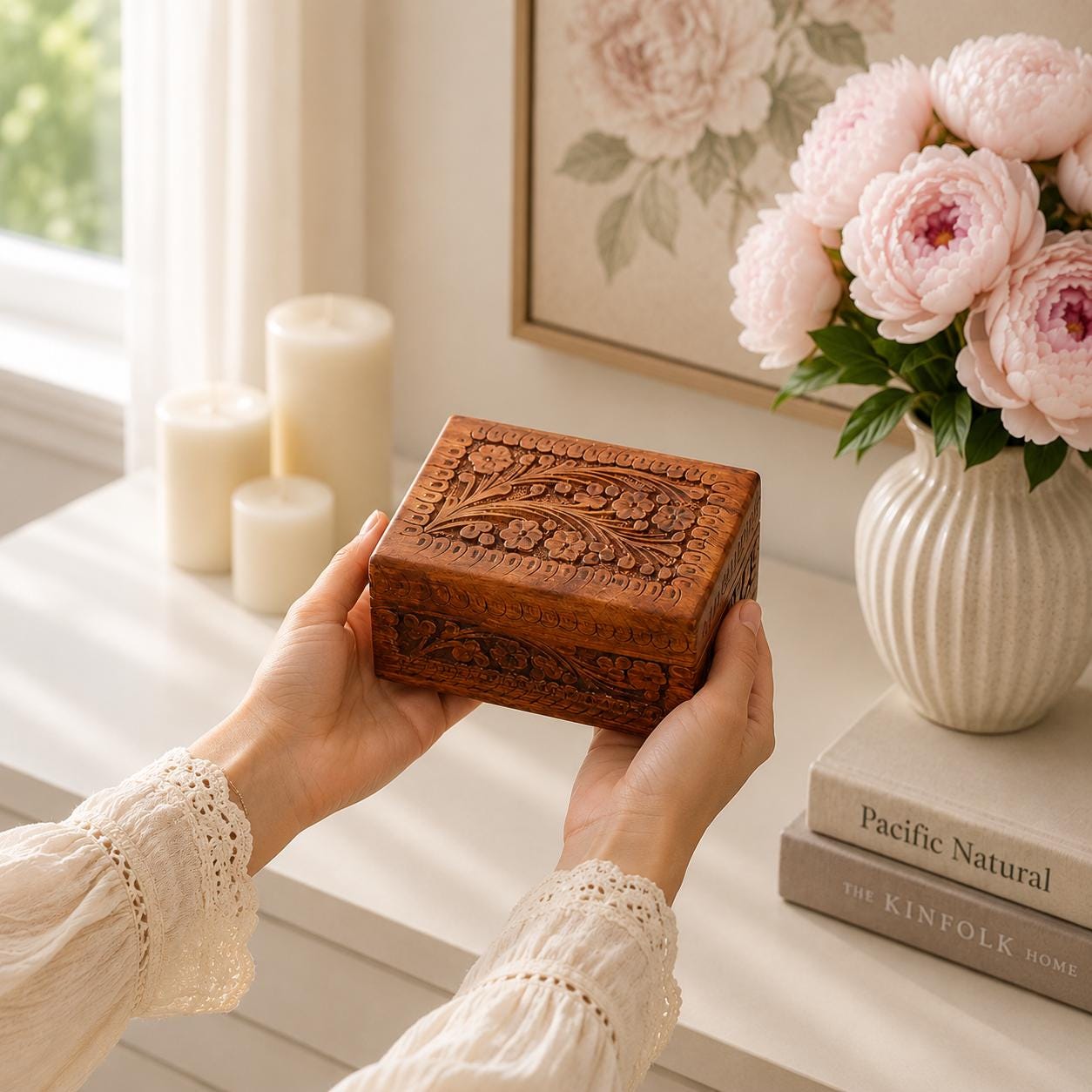 Secret Lock Box - Hidden Compartment Secret Opening Puzzle Box Wood,…