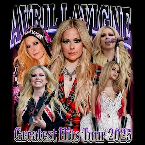 Avril Lavigne Greatest Hits Tour 2025 TShirt PNG Design, Bootleg Tee, Instant Download And Ready To Print