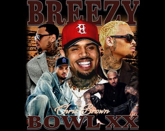 Chris Brown Breezy Bowl XX Tour 2025 TShirt PNG Design, Bootleg Tee, Instant Download And Ready To Print